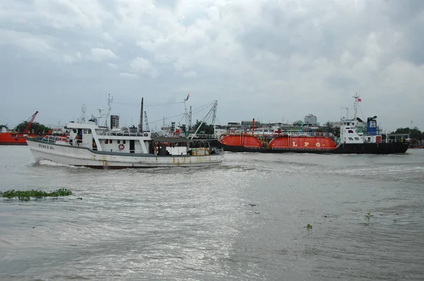 Navire Dans Mer Port — Photo