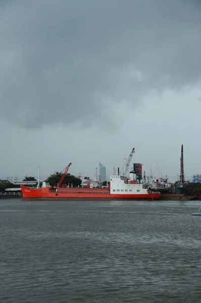 Schip Zee Bij Harbor — Stockfoto