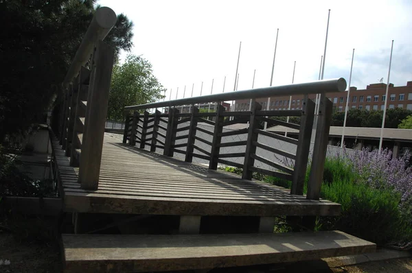 Puente Madera Área Rural — Foto de Stock