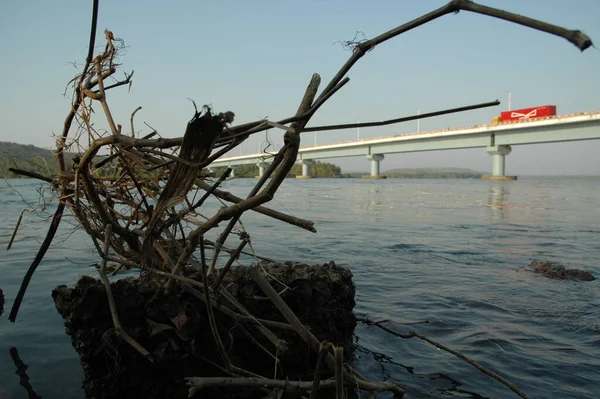 Pont Travers Rivière Inde — Photo