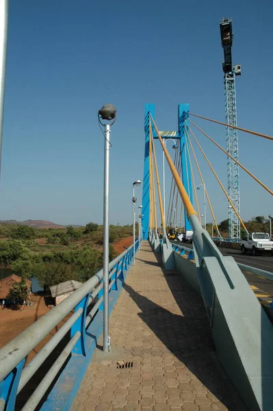 Pont Travers Rivière Inde — Photo