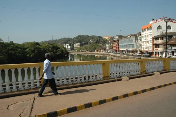 Pont Travers Rivière Inde — Photo