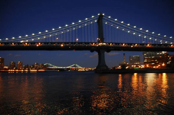 Decoração Luzes Ponte — Fotografia de Stock