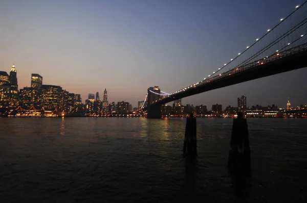 Decoração Luzes Ponte — Fotografia de Stock