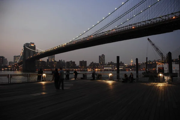 Decoração Luzes Ponte — Fotografia de Stock