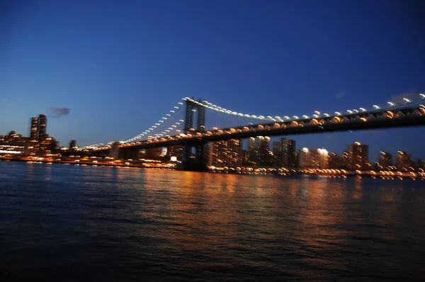 Světla Dekorace Mostě — Stock fotografie