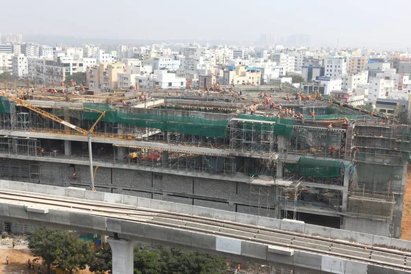 Esterno Dell Edificio Costruzione — Foto Stock