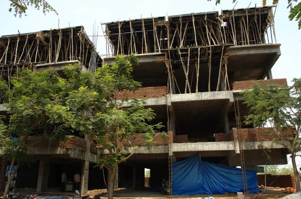 Exterior Del Edificio Construcción — Foto de Stock