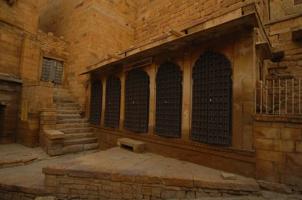 Vintage Fort Door Rajasthan Ινδία — Φωτογραφία Αρχείου