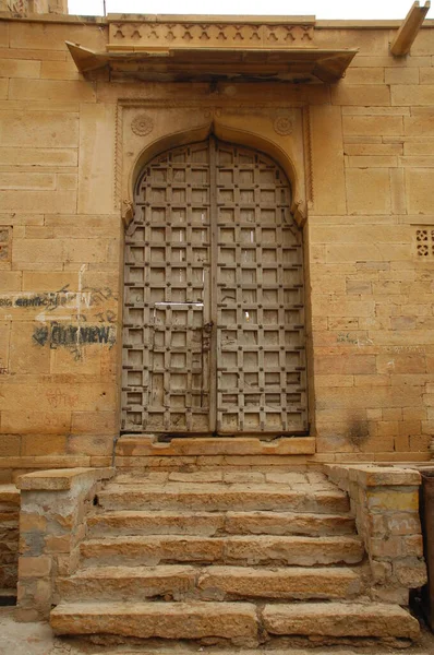 Vintage Fort Door Rajasthan Indie — Stock fotografie