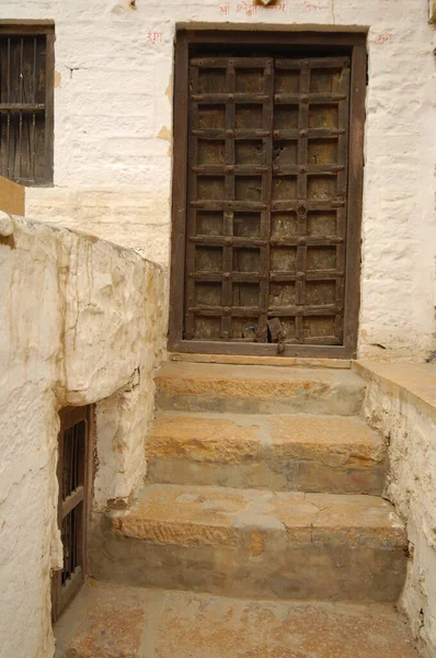 Vintage Fort Door Rajasthan Ινδία — Φωτογραφία Αρχείου