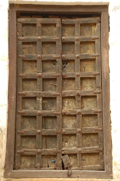 Vintage Fort Door Rajasthan Hindistan — Stok fotoğraf
