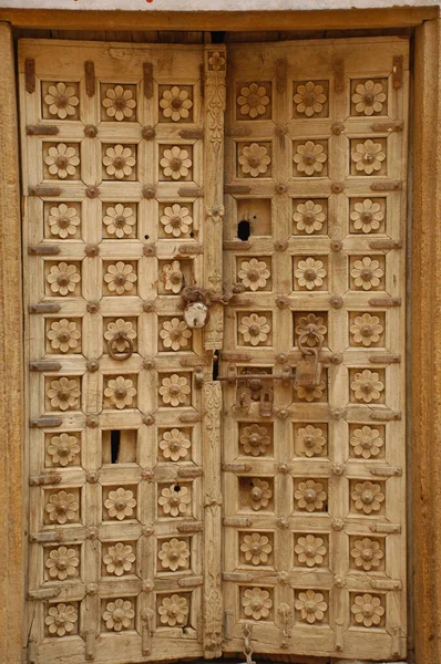 Vintage Fort Door Rajasthan Índia — Fotografia de Stock