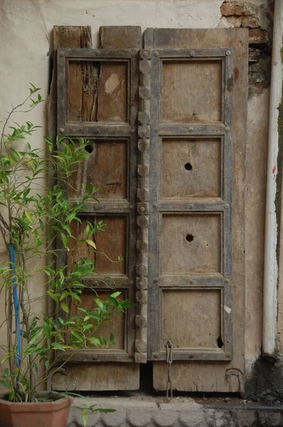 Vintage Fort Door Rajasthan Hindistan — Stok fotoğraf