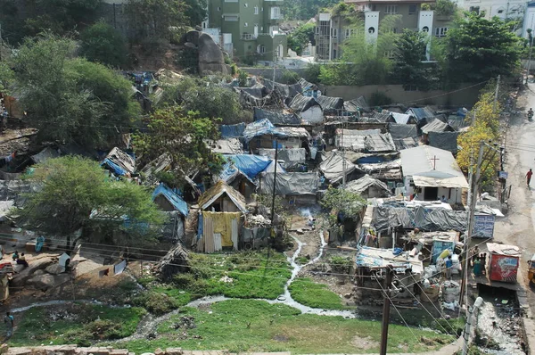 Casas Pobres Uma Aldeia Zona Rural Munnar Kerala Índia — Fotografia de Stock