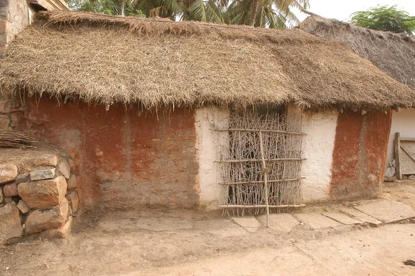 Pauvre Cabane Dans Village Inde — Photo