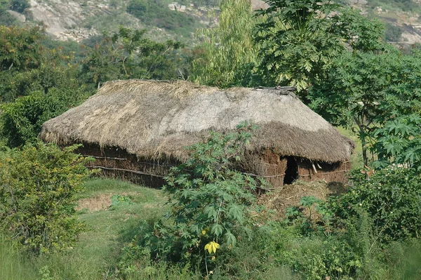 Pobre Cabaña Una Aldea India — Foto de Stock