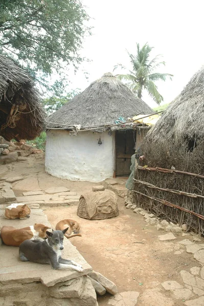 Arme Hut Een Dorp India — Stockfoto