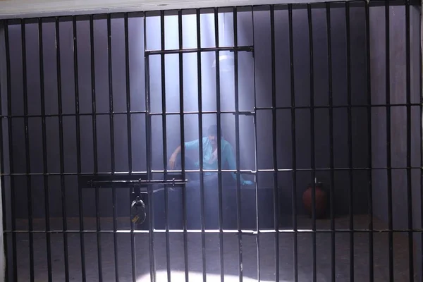 Hyderabad Hindistan 'daki merkez hapishane odası.