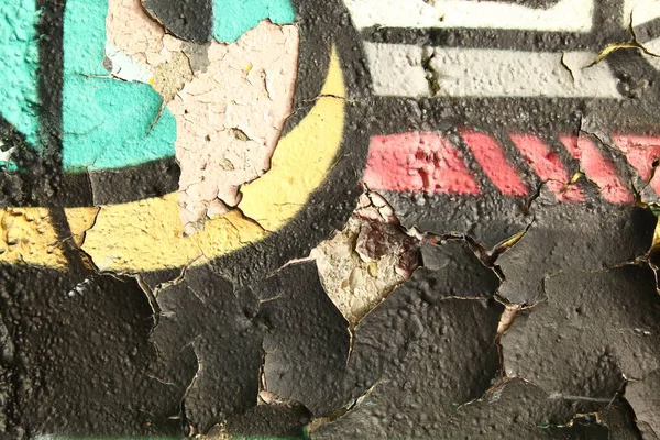 Старая Разрушенная Стена Слоем Краски — стоковое фото