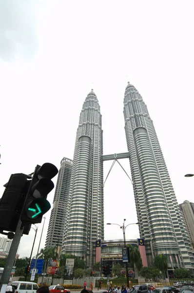Torres Gemelas Petronas Centro Financiero Kuala Lumpur Malasia — Foto de Stock