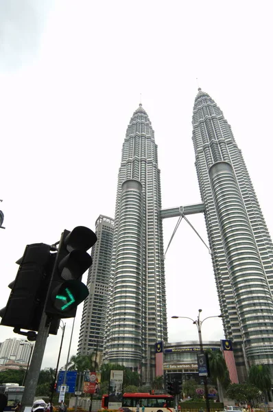 Petronas Twin Towers Financial Center Kuala Lumpur Malajsie — Stock fotografie