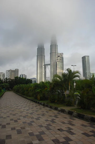 Petronas Twin Towers Financial Center Κουάλα Λουμπούρ Μαλαισία — Φωτογραφία Αρχείου