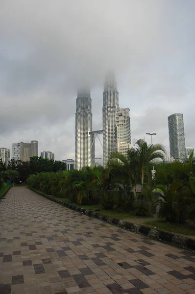 Petronas Twin Towers Financieel Centrum Kuala Lumpur Maleisië — Stockfoto