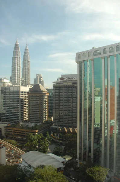 Torres Gêmeas Petronas Centro Financeiro Kuala Lumpur Malásia — Fotografia de Stock