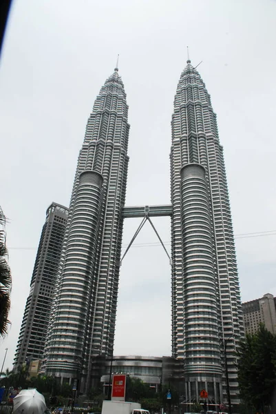 Вежі Близнюки Фінансовому Центрі Куала Лумпур Малайзія — стокове фото