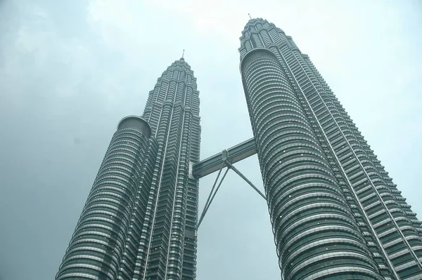 Башни Близнецы Петронас Финансовом Центре Куала Лумпур Малайзия — стоковое фото