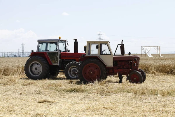 Pojazd Rolniczy Polach — Zdjęcie stockowe