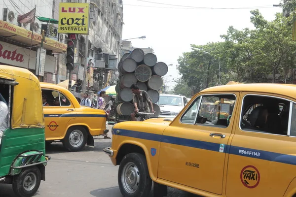 Yellow Taxi Road — Stock Photo, Image