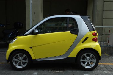 Eski model bir araba closeup