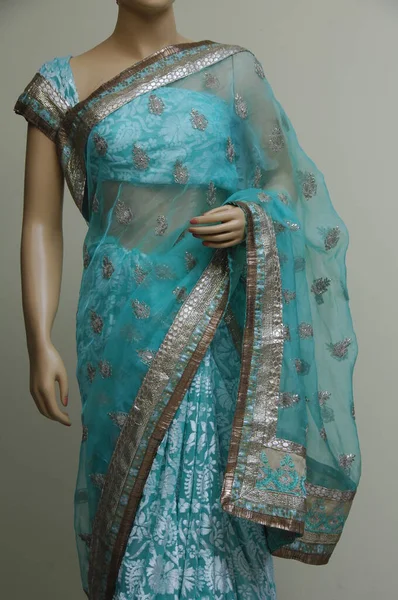 Natural Silk Indian Sari — ストック写真