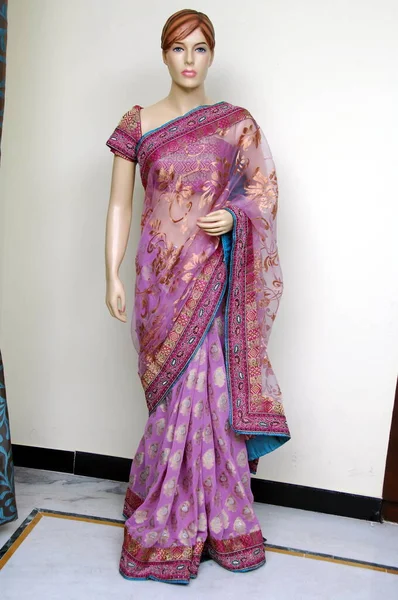 Natural Silk Indian Sari — Stockfoto