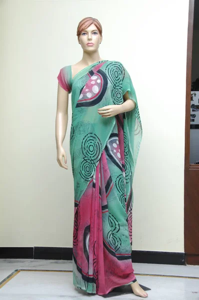 Natural Silk Indian Sari — Stockfoto