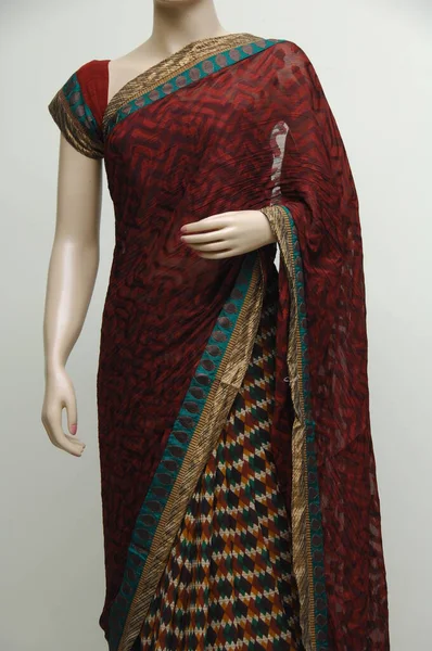 Natural Silk Indian Sari — Foto Stock