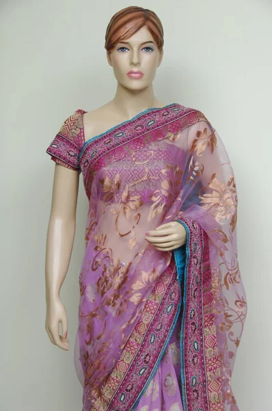 Natural Silk Indian Sari — Stockfoto