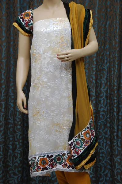 Natural Silk Indian Sari — Foto de Stock