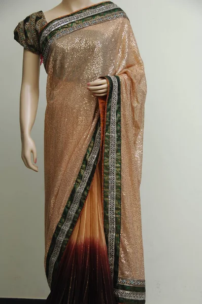 Natural Silk Indian Sari — Foto Stock