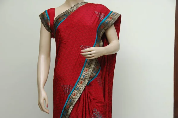 Natural Silk Indian Sari — Stock Photo, Image