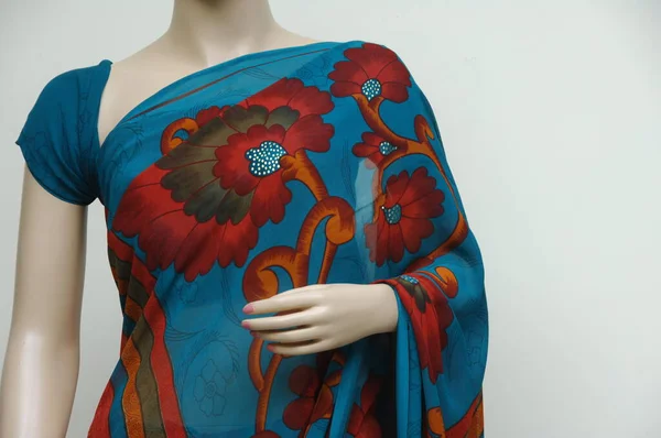 Natural Silk Indian Sari — Fotografie, imagine de stoc