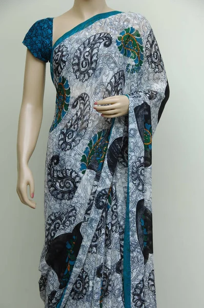 Natural Silk Indian Sari —  Fotos de Stock