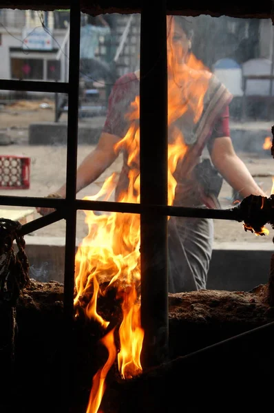 Explosão Explosão Rua Fogo — Fotografia de Stock