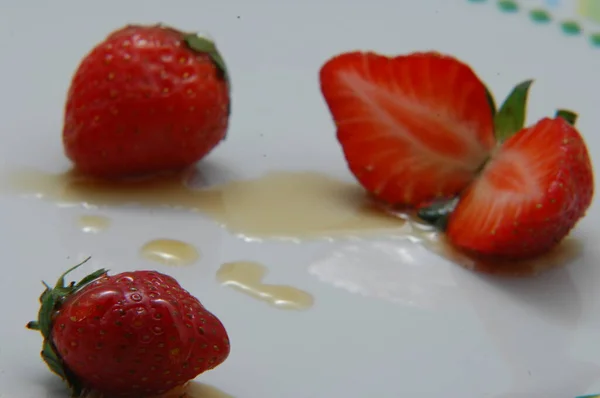 Nahaufnahme Von Erdbeeren — Stockfoto
