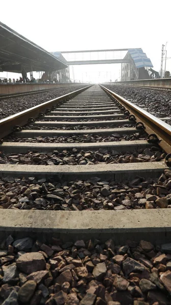 Bahngleise Bahnhof — Stockfoto