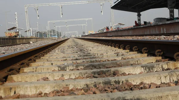 Bahngleise Bahnhof — Stockfoto