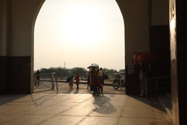 silhouettes at Corridor Arch Gate