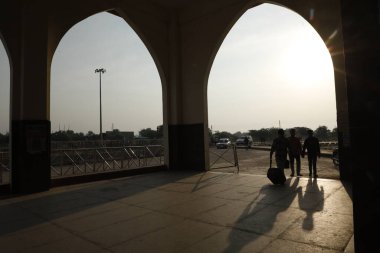 silhouettes at Corridor Arch Gate